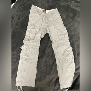 Matchstick trendy cargo utility pants adjustable leg cuffs and waist